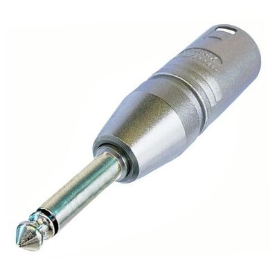 Neutrik NA2MP 3-pólusú XLR dugó - 6,3 mm-es TS dugó átalakító