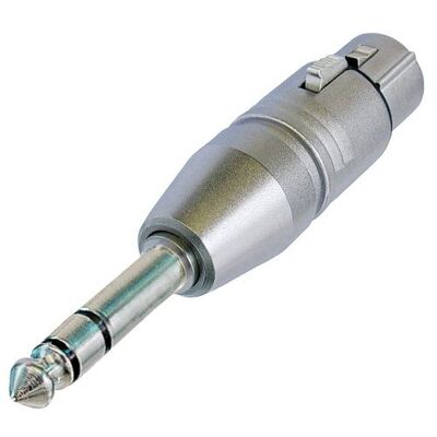Neutrik NA3FP 3-pólusú XLR aljzat - 6,3 mm-es TRS dugó átalakító