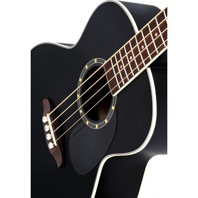Ortega D7E-SBK-4 elektro-akusztikus basszusgitár