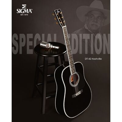 Sigma DT-42 Nashville akusztikus gitár elektronikával