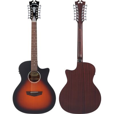 D'Angelico Premier Fulton LS Satin Vintage Sunburst 12-húros elektro-akusztikus gitár