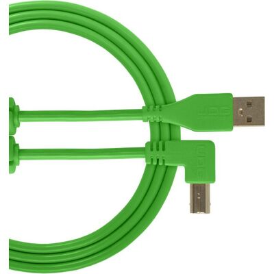 UDG Ultimate Audio Cable A-B Angled zöld 3 m USB kábel