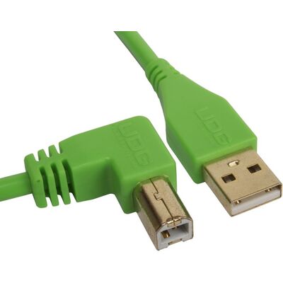 UDG Ultimate Audio Cable A-B Angled zöld 3 m USB kábel