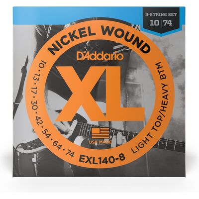 D'Addario EXL140-8 Nickel Wound 10-74 elektromos gitárhúr