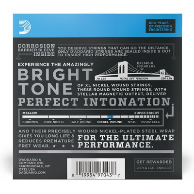 D'Addario EXL140-8 Nickel Wound 10-74 elektromos gitárhúr