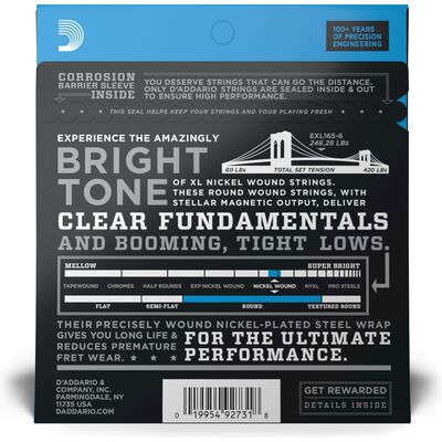 D'Addario EXL165-6 Nickel Wound 32-135 basszusgitárhúr
