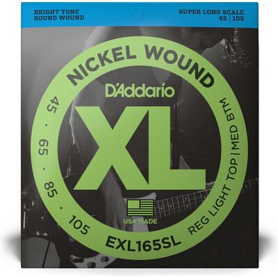 D'Addario EXL165SL Nickel Wound 45-105 hosszú menzúrás basszus gitárhúr