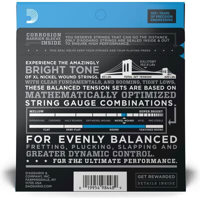 D'Addario EXL170BT Nickel Wound 45-107 basszus gitárhúr