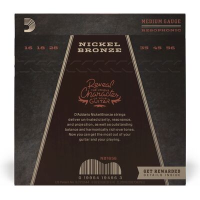 D'Addario NB1656 Nickel Bronze 16-56 akusztikus gitárhúr