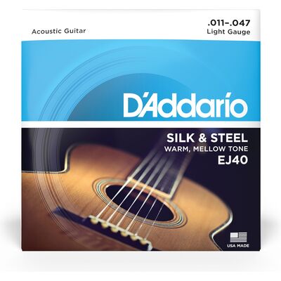 D'Addario EJ40 Silk&Steel 11-47 akusztikus gitárhúr