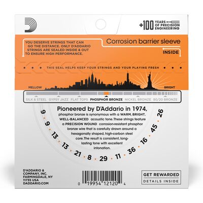 D'Addario EJ41 Phosphor Bronze 12-húros 9-45 akusztikus gitárhúr