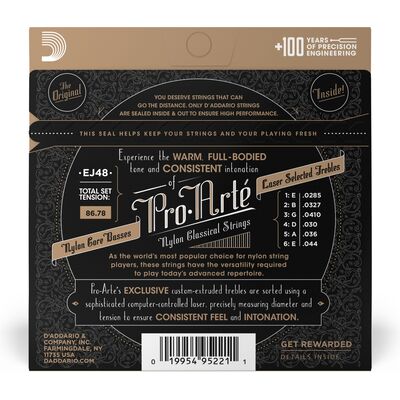 D'Addario EJ48 80/20-as bronz klasszikus gitárhúr