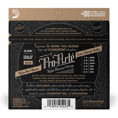 D'Addario EJ50 Black Nylon klasszikus gitárhúr