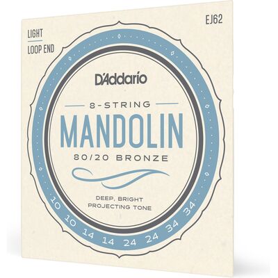 D'Addario EJ62 80/20 Bronze 10-34 mandolin húr