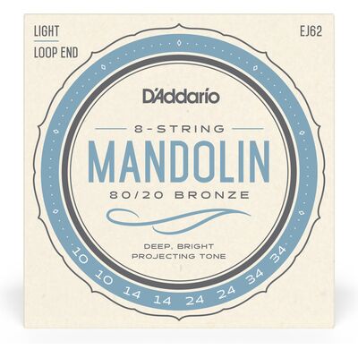 D'Addario EJ62 80/20 Bronze 10-34 mandolin húr
