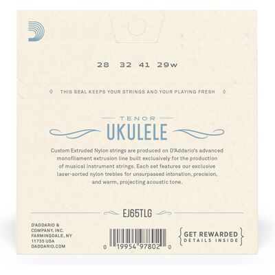 D'Addario EJ65TLG tenor ukulele húr