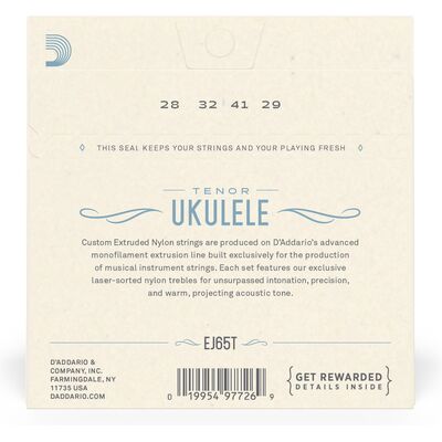 D'Addario EJ65T tenor ukulele húr
