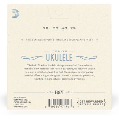D'Addario EJ87T tenor ukulele húr