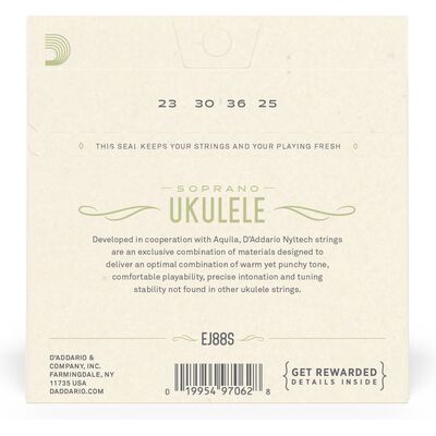 D'Addario EJ88S szoprán ukulele húr