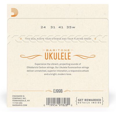 D'Addario EJ99B bariton ukulele húr