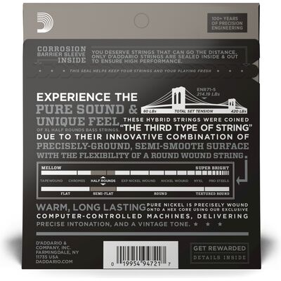 D'Addario ENR71-5 Half-Round 45-130 basszus gitárhúr