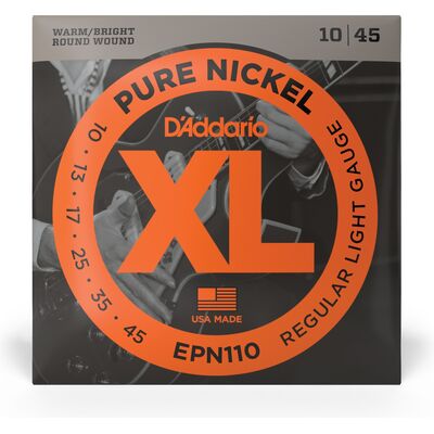 D'Addario EPN110 Pure Nickel 10-45 elektromos gitárhúr