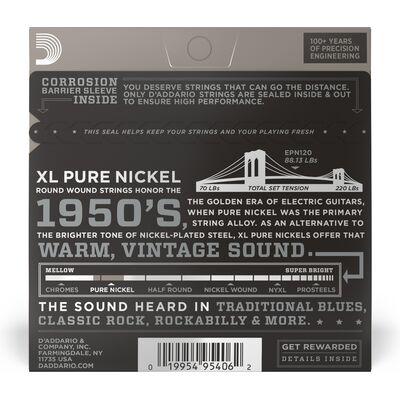 D'Addario EPN120 Pure Nickel 09-41 elektromos gitárhúr