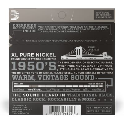 D'Addario EPN22 Pure Nickel 13-56 elektromos gitárhúr