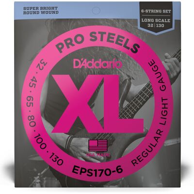 D'Addario EPS170-6 ProSteels 32-130 basszus gitárhúr