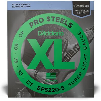 D'Addario EPS220-5 ProSteels 40-125 basszus gitárhúr