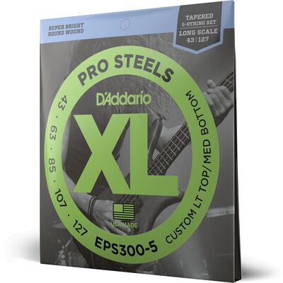 D'Addario EPS300-5 ProSteels 43-127 basszus gitárhúr