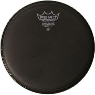 Remo BA-0816-ES Ambassador Black Suede 16” dobbőr