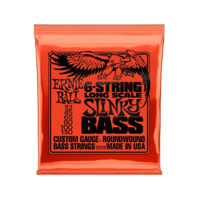 Ernie Ball 2838 Nickel Wound 6 Slinky Long Scale Bass 32-130 basszus gitárhúr