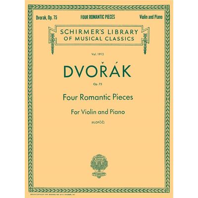 Four Romantic Pieces (Dvorák) - kotta