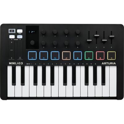 Arturia MiniLab 3 Black USB MIDI kontroller billentyűzet