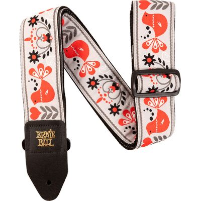 Ernie Ball 4689 Jacquard Strap Red Bird Winter heveder