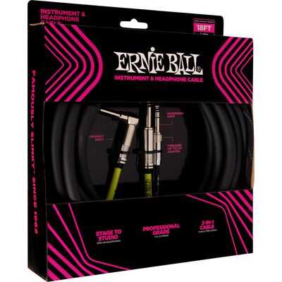 Ernie Ball 6411 hangszer-fejhallgató kombó kábel