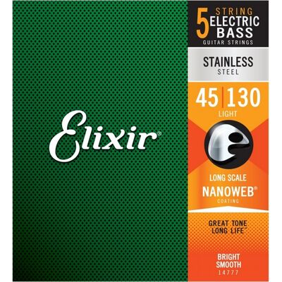 Elixir 14777 NanoWeb Stainless Steel 45-130 Light basszus gitárhúr