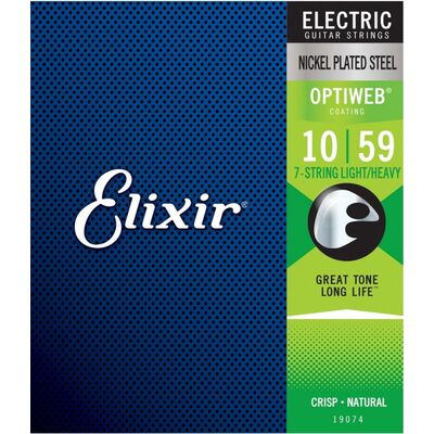 Elixir 19074 OPTIWEB Coating Super Light 10-59 7-húros elektromos gitárhúr