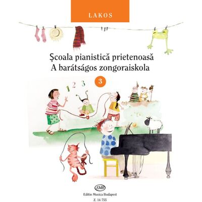Lakos Ágnes: A barátságos zongoraiskola 3 - kotta (román-magyar kiadás)