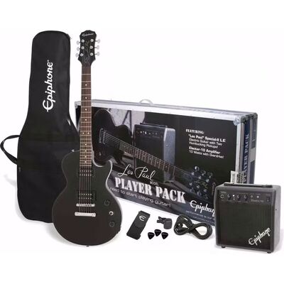 Epiphone Les Paul Player Pack Ebony elektromos gitárszett