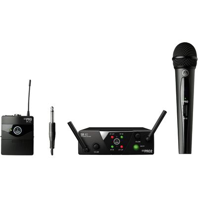 AKG WMS40 Mini Dual Vocal Instrumental Set vezetéknélküli kézi mikrofon/hangszeres szett (US25A/C)