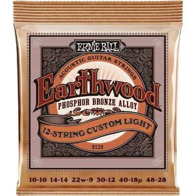 Ernie Ball 2152 Earthwood Phosphor Bronze 12 Slinky 10-48 akusztikus gitárhúr