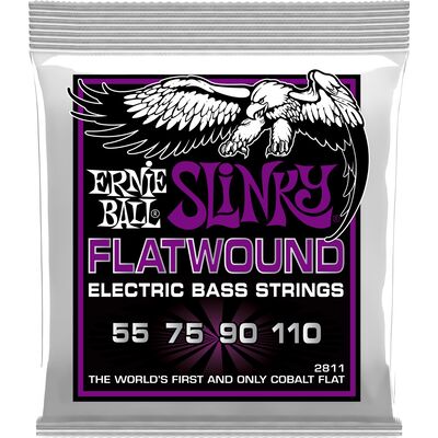 Ernie Ball 2811 Flatwound Regular Slinky 55-110 basszusgitárhúr
