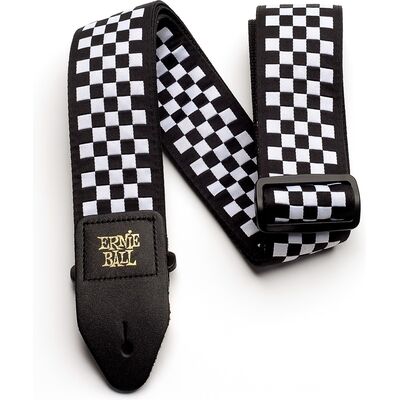 Ernie Ball 4149 Black and White chekered gitárheveder