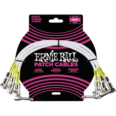 Ernie Ball 6055 30 cm fehér patchkábel