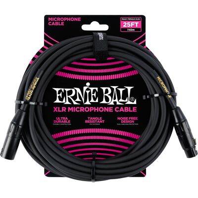 Ernie Ball 6073 fekete 7,5 m mikrofonkábel