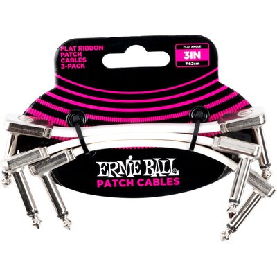 Ernie Ball 6384 Flat Ribbon 7,5 cm fehér patchkábel szett