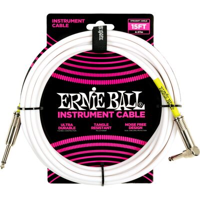Ernie Ball 6400 fehér 4,5 m pipás gitárkábel