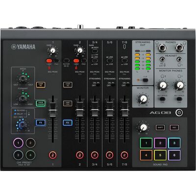 Yamaha AG08 BL live streaming keverő